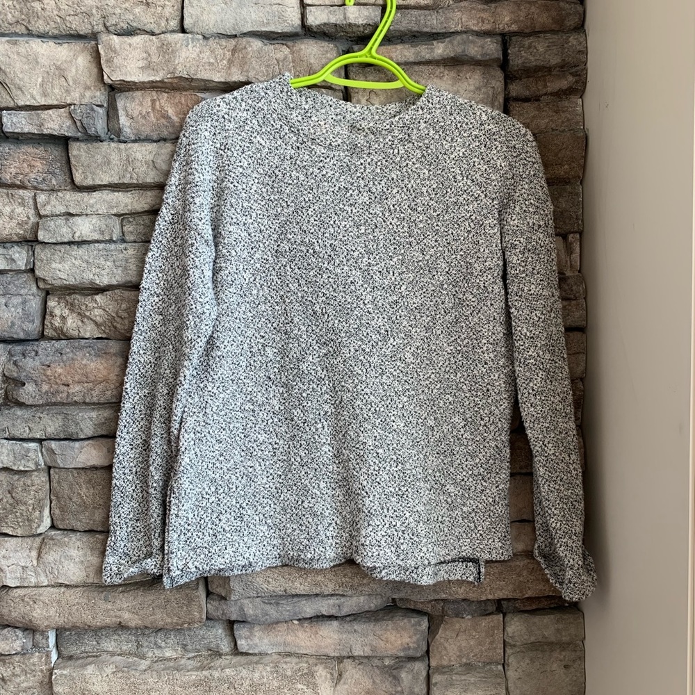 Madewell | black and white marled knit